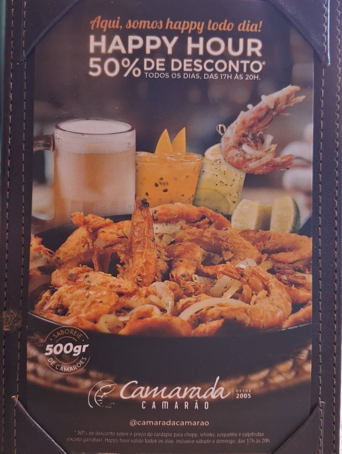 Camarada Camarão - Shopping da Ilha cardápio