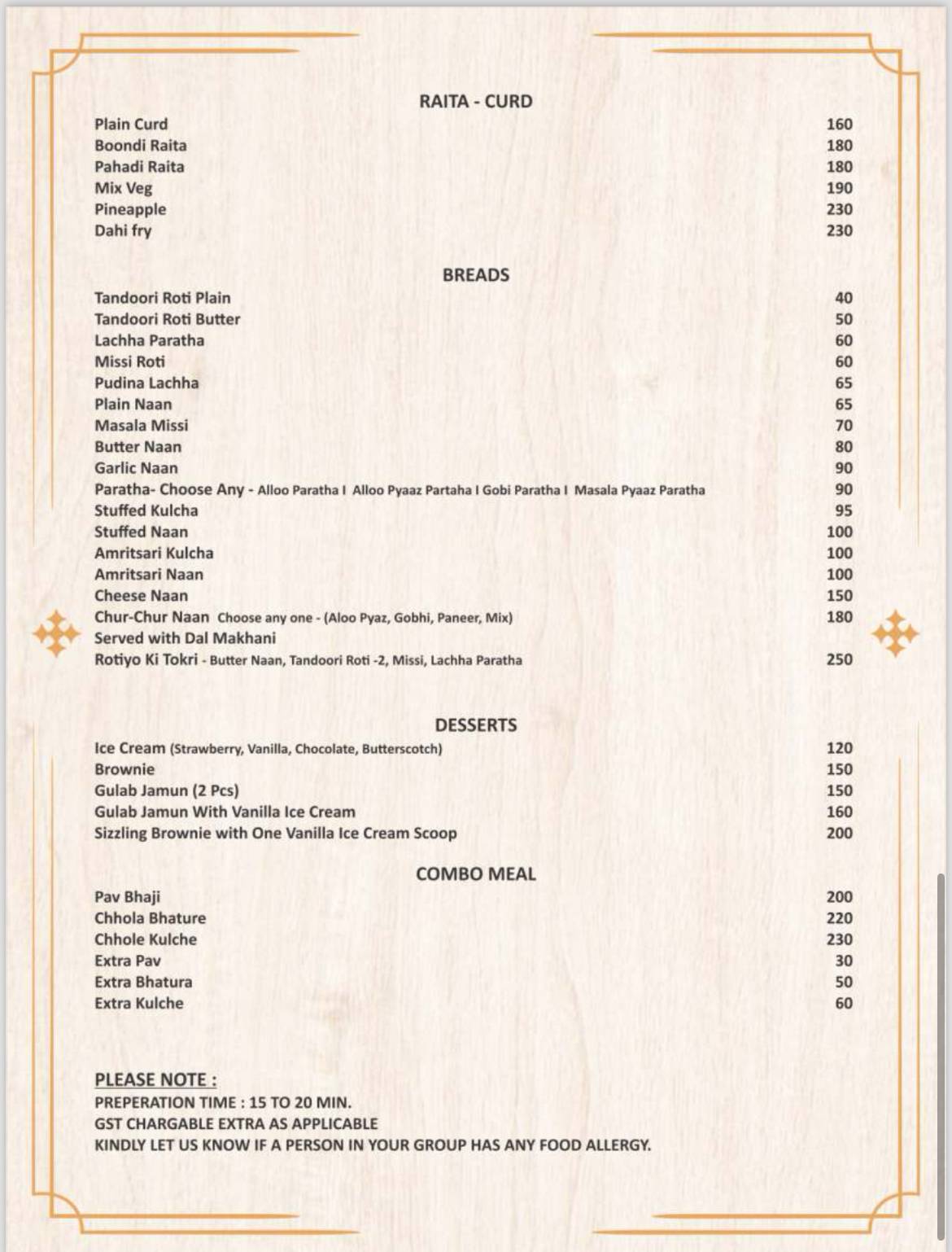 Camaraderie Lounge And Kitchen menu