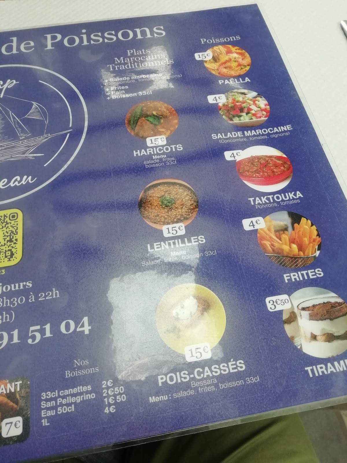 Menu de Cap de l’eau