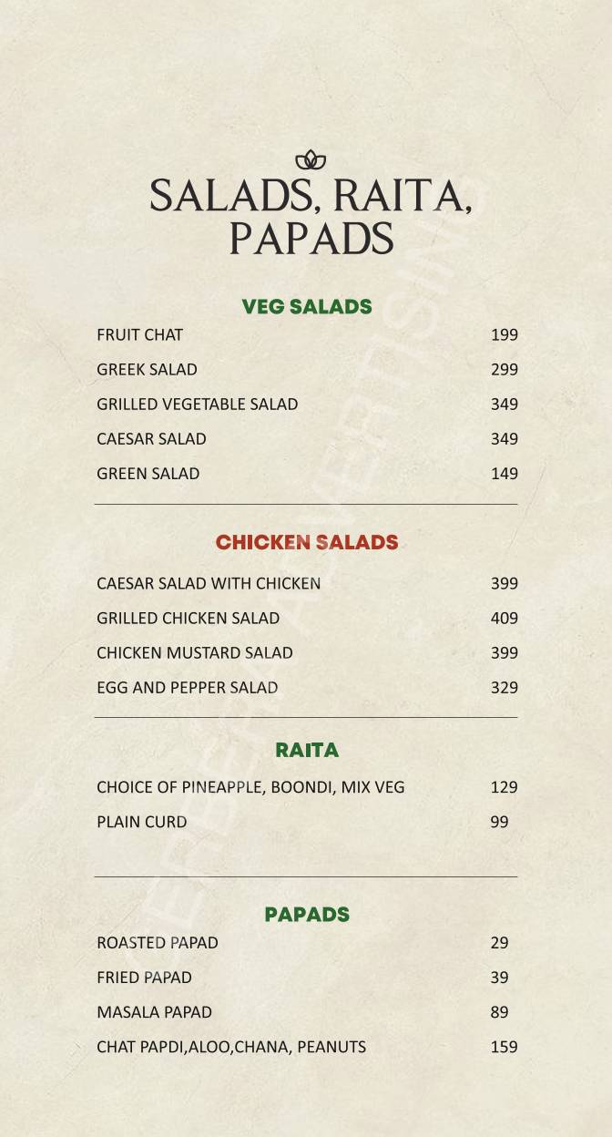 Casa de Silver menu