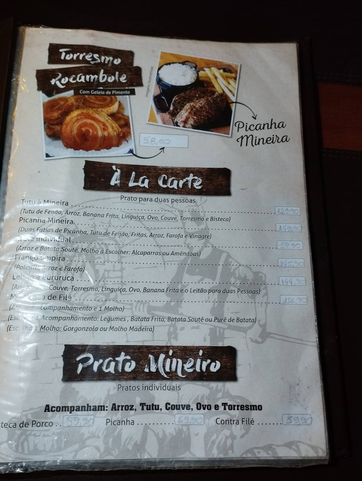 Chalana restaurante cardápio