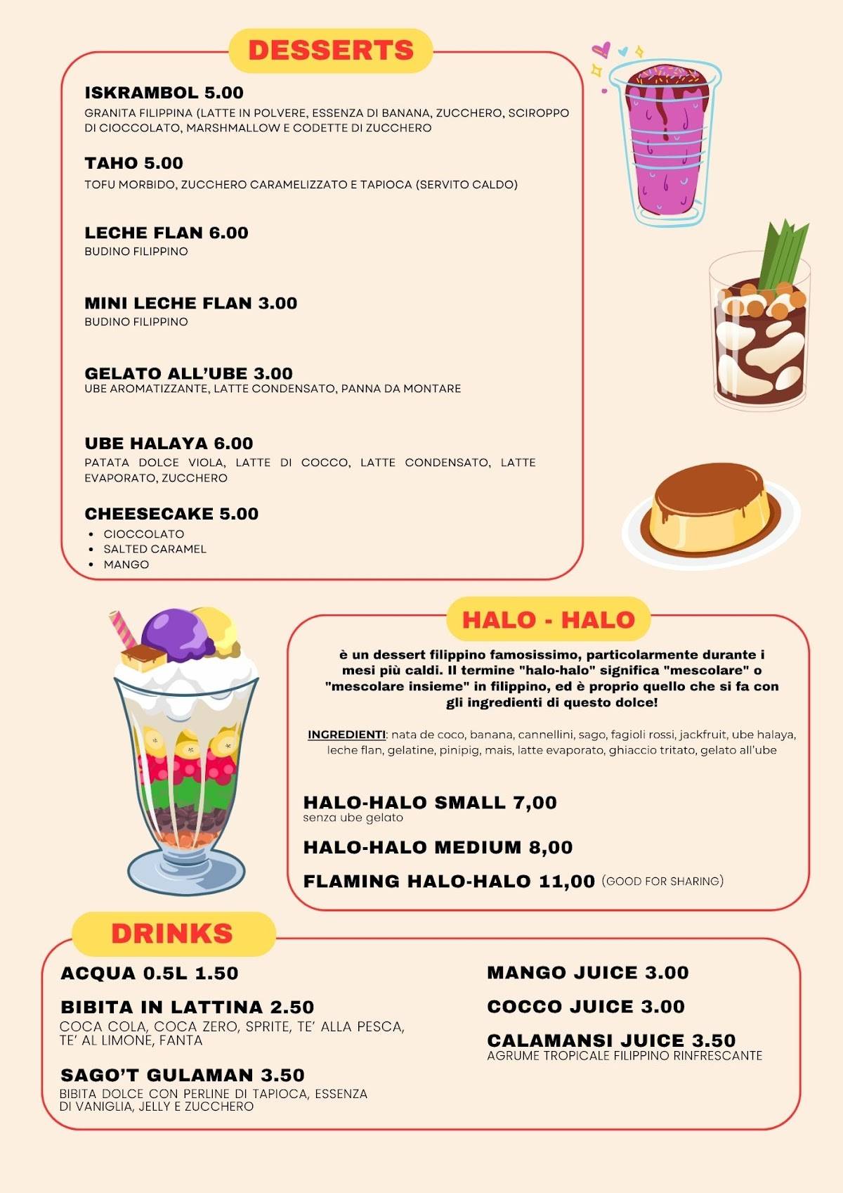 Menu di Cibogan Ristorante Filippino 