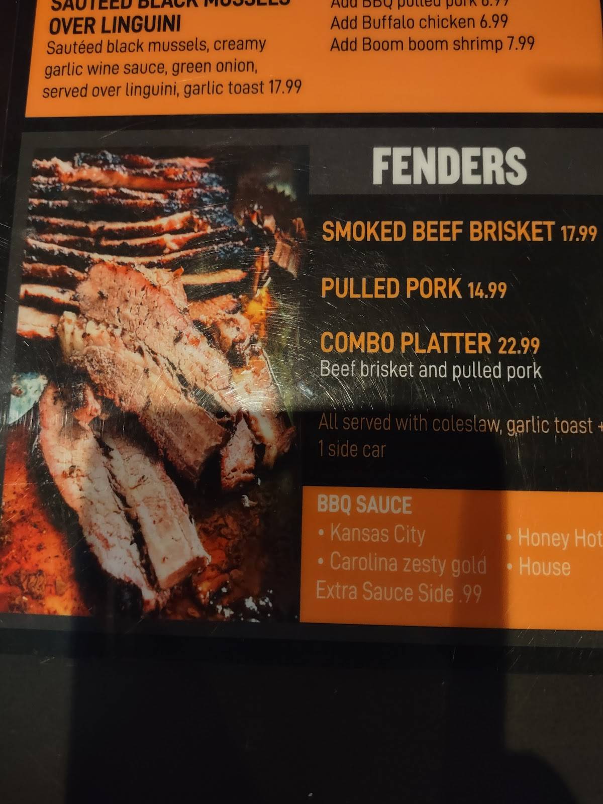 Menu at DIESEL GARAGE GRILL & BAR, Palm Harbor