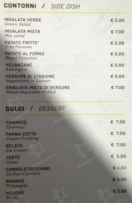 Menu de Ristorante Da Diego