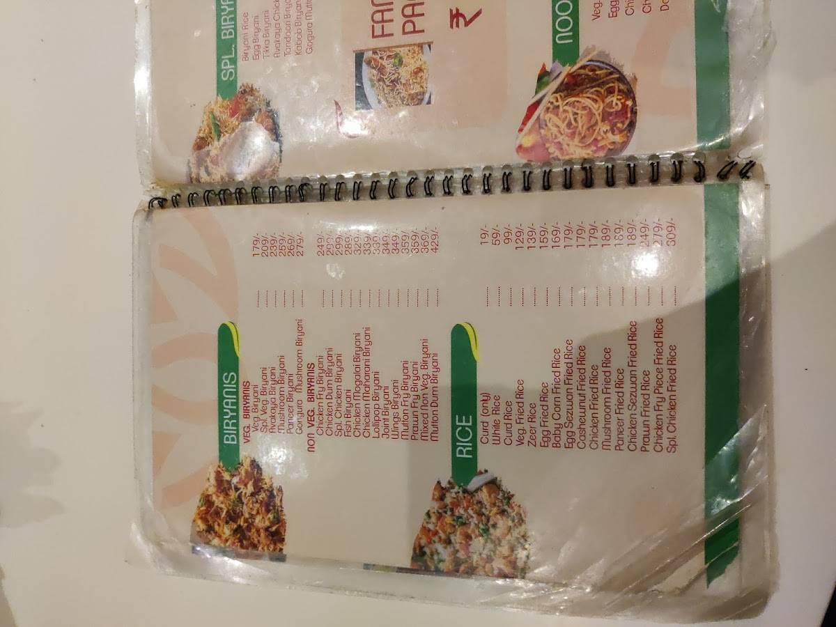 Daawat Family Restaurant menu