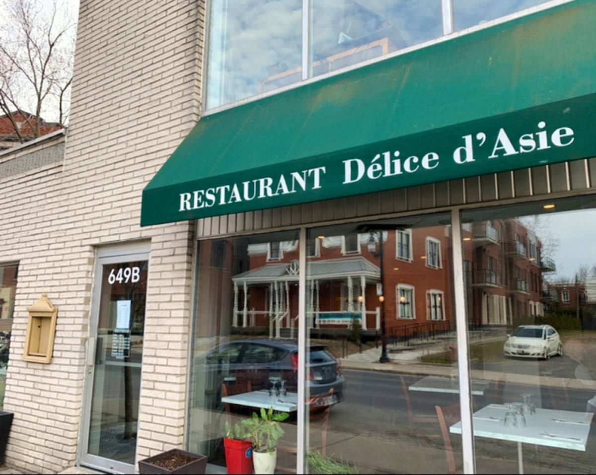 Menu au Délices d'Asie restaurant, Saint-Lambert