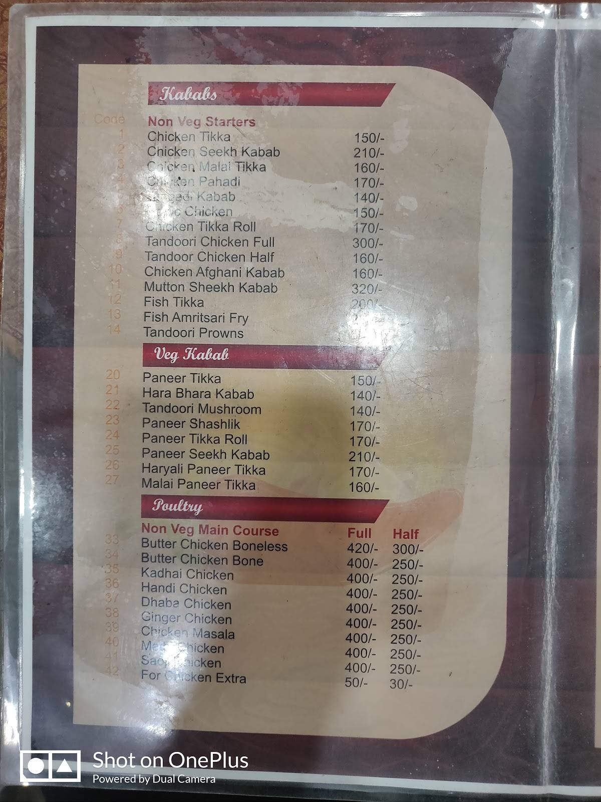 Deven's Barbecue The Real Taste menu