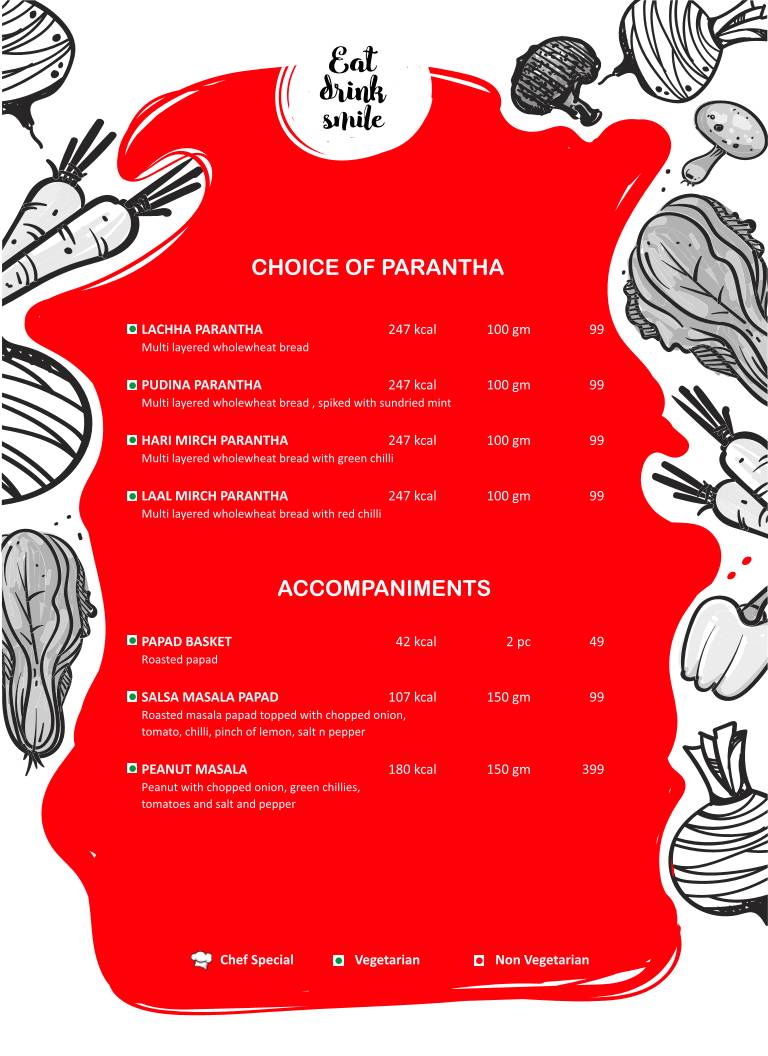 Drink and Dine by Terrace menu