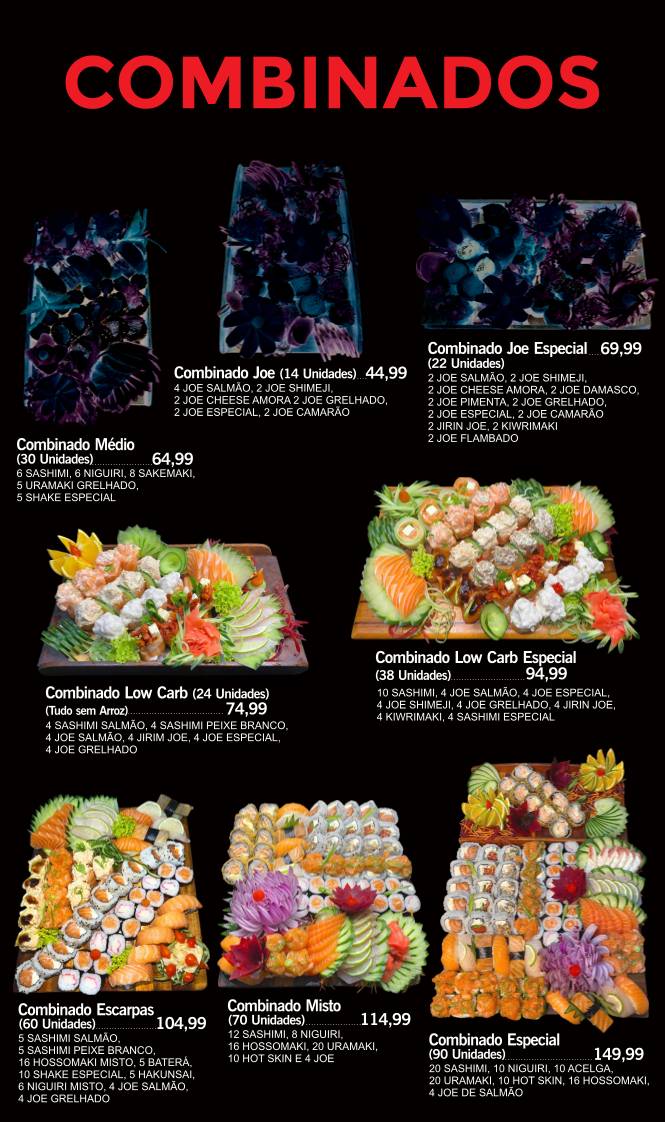 Escarpas Sushi Bar l Rodízio de Comida Japonesa e Restaurante Japonês em Ribeirão Preto cardápio