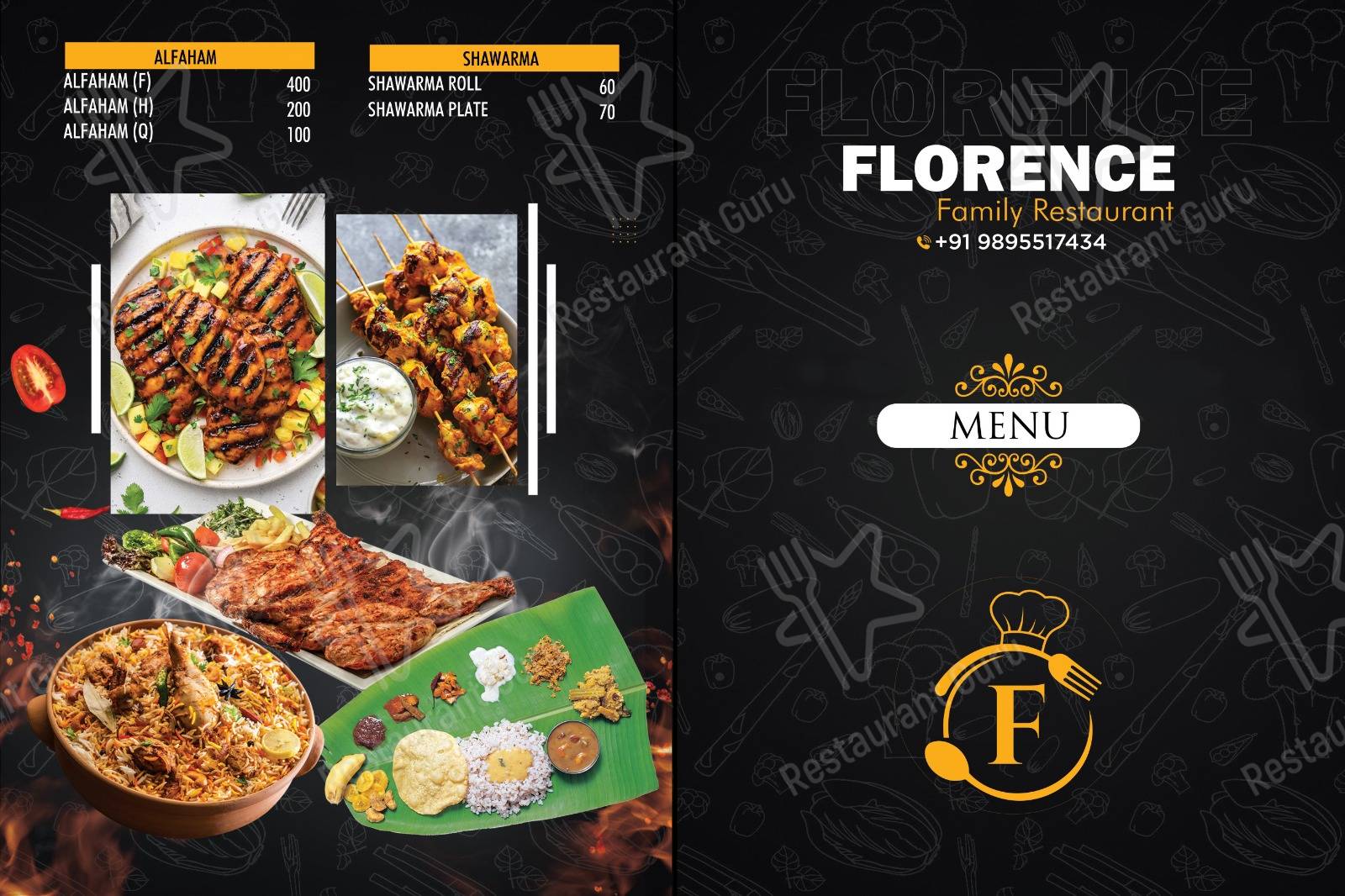 Florence Family Restaurant menu - dishes and beverages