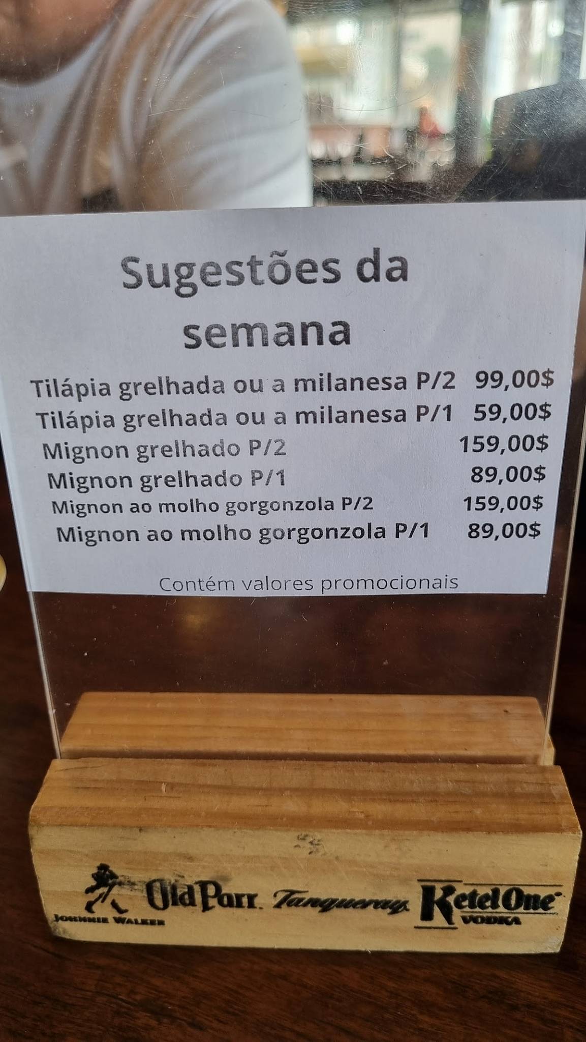 Voo Livre Beach Bar cardápio