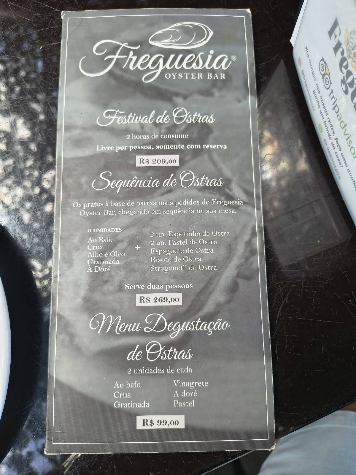 Freguesia Bar cardápio