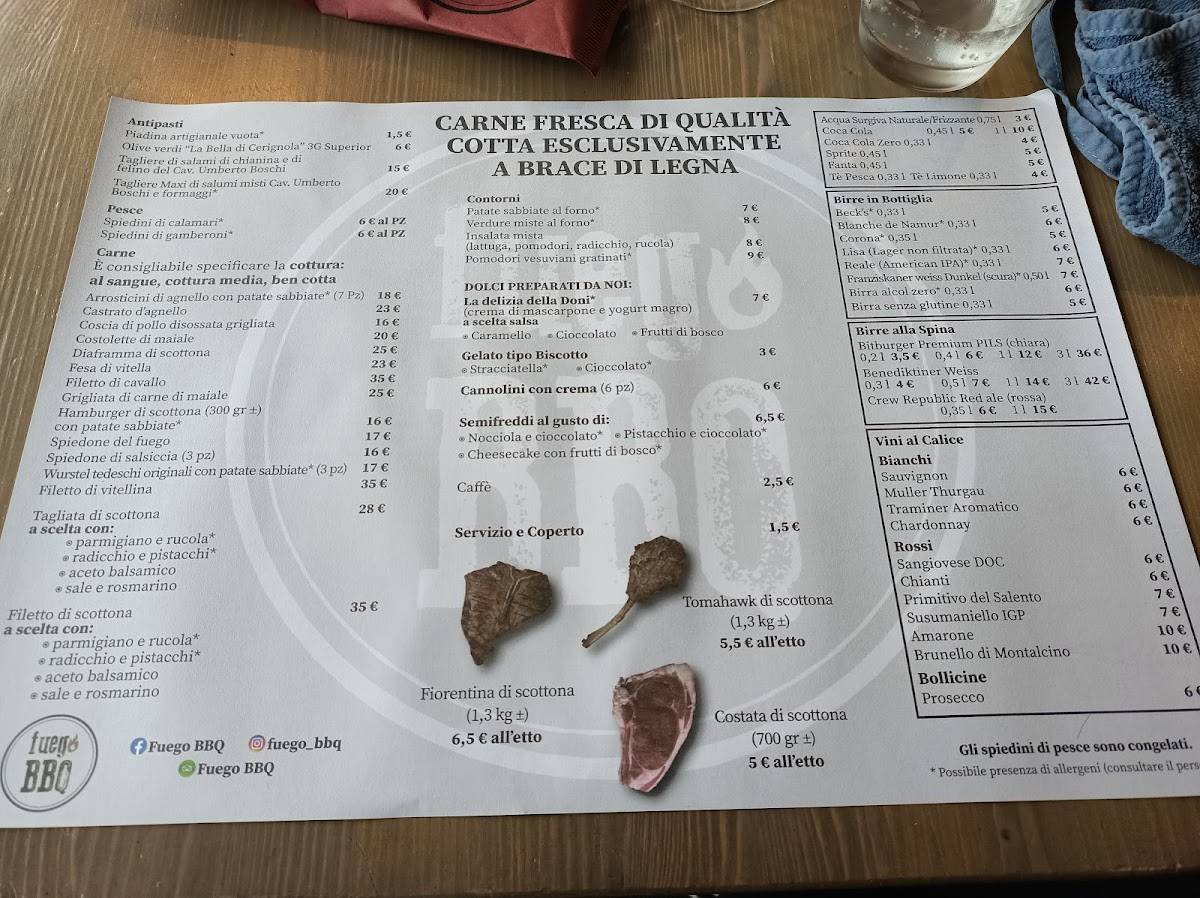 Menu di Fuego BBQ 