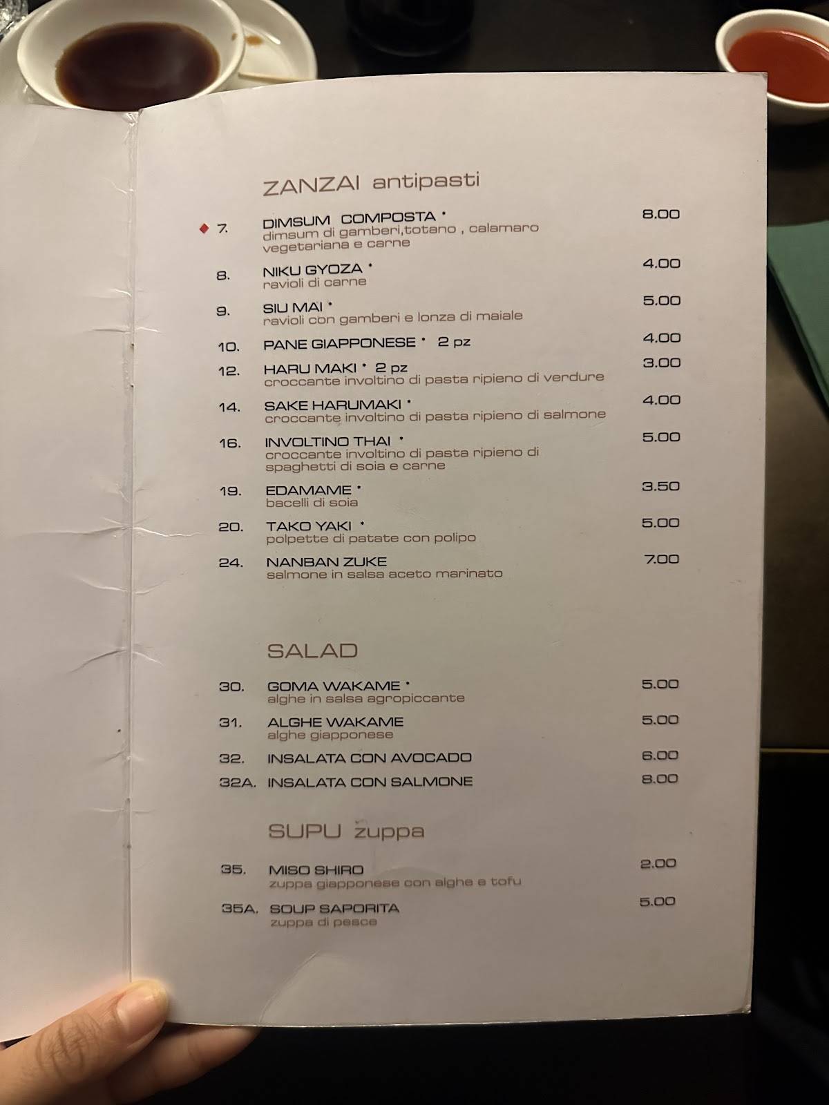 Menu di Hanabi di Liang Xiaoping & C. 