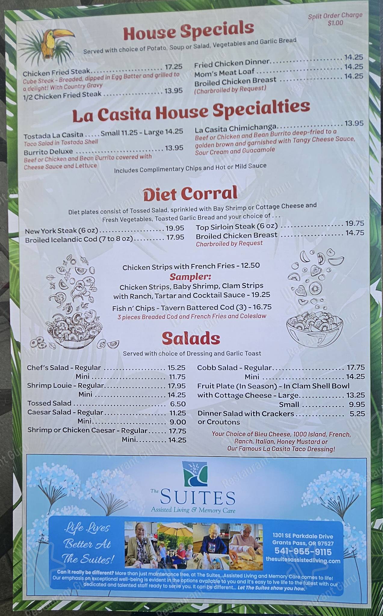 Menu at Herb's Restaurant and Shenanigans Lounge, Grants Pass