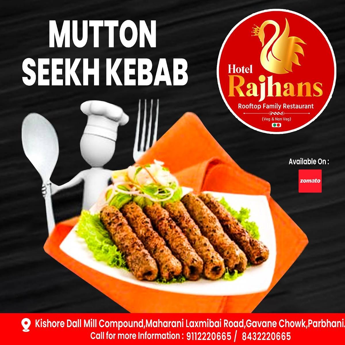 Hotel Rajhans Family Rooftop Restaurant menu