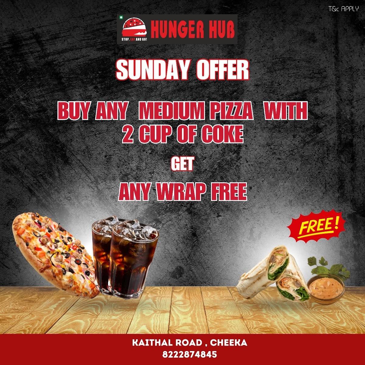 Hunger Hub - Best Pizza Restaurant in Cheeka menu