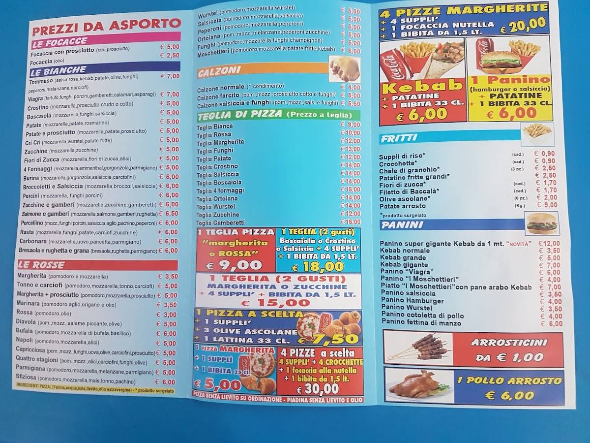 Menu di I Moschettieri 2 