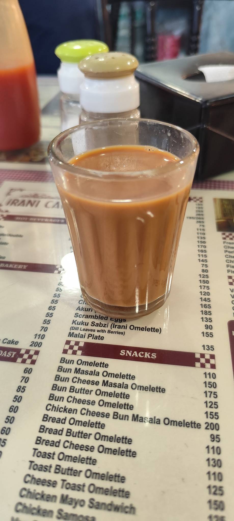 IRANI CAFE - PIMPRI menu