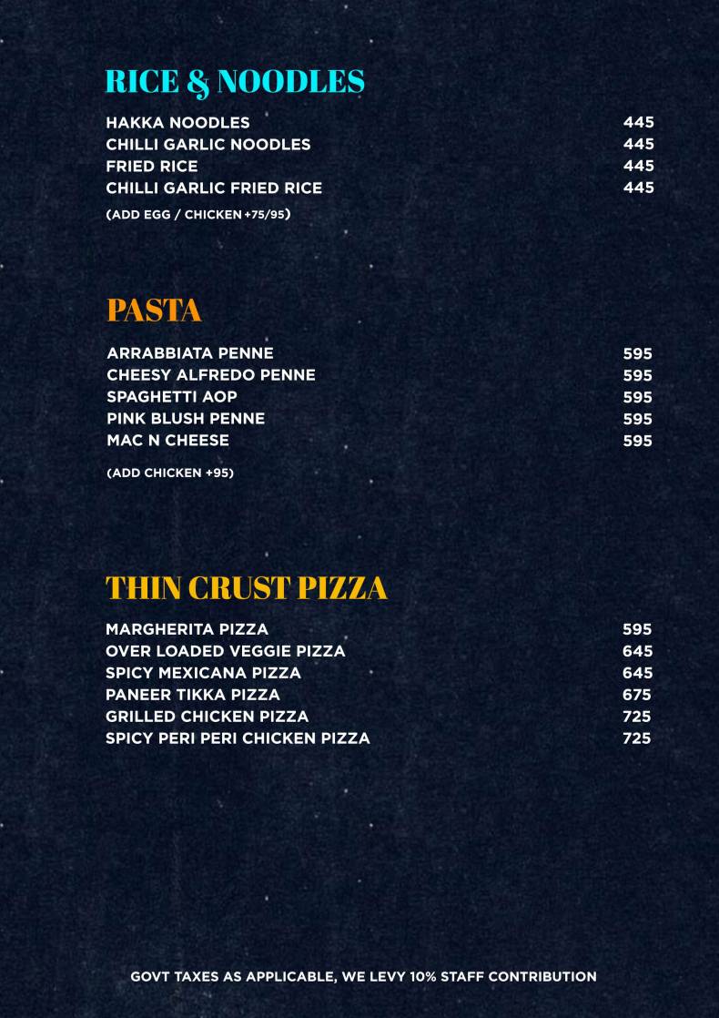 Impulse Noida menu