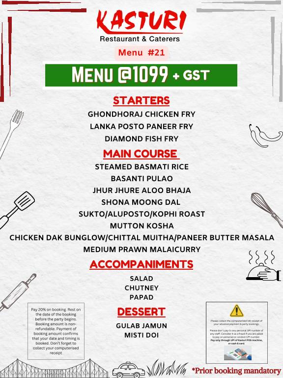 Kasturi menu