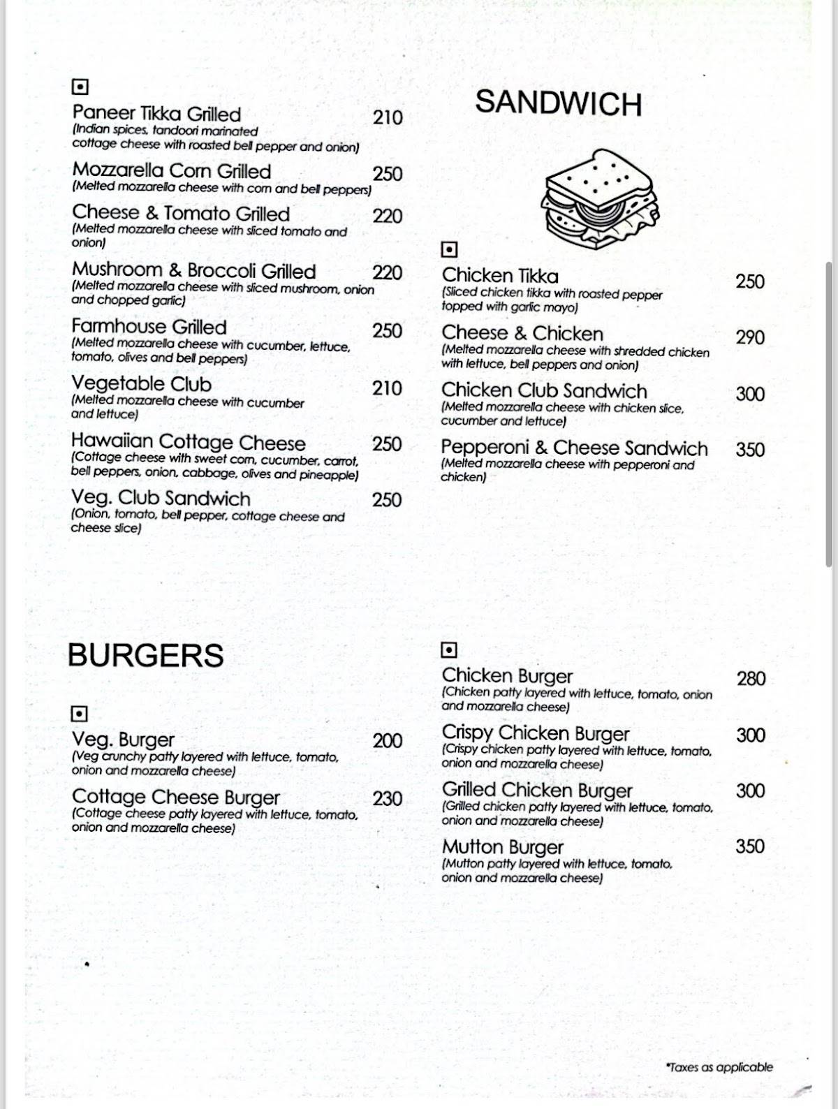 Katani premium menu