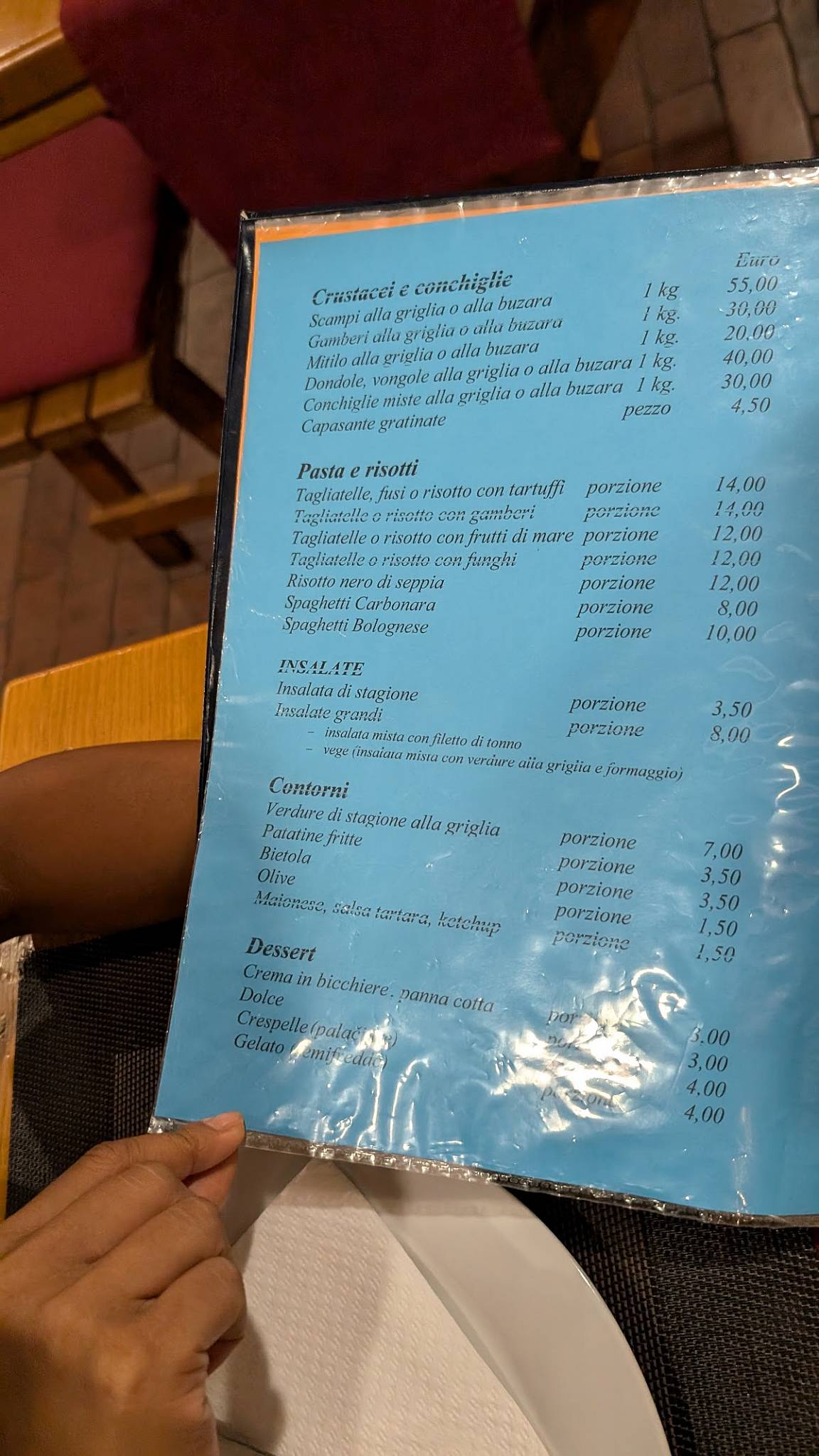 Menu di Konoba Maretina 