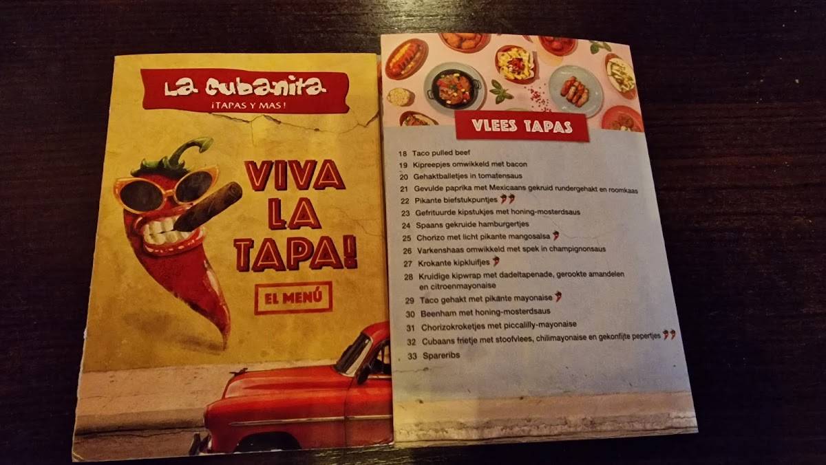 Menu at La Cubanita Spijkenisse, Spijkenisse