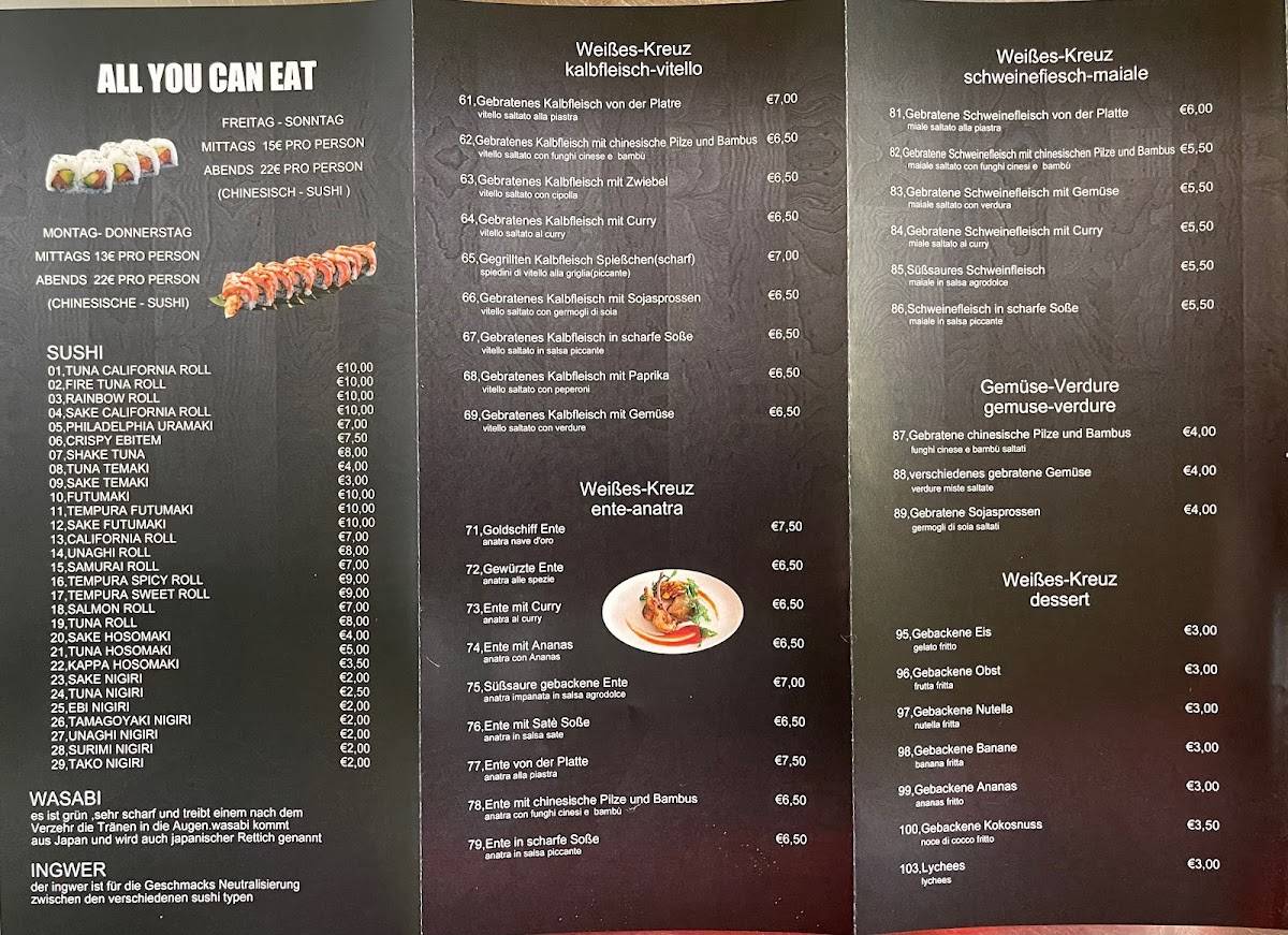 Menu di La Giunca 