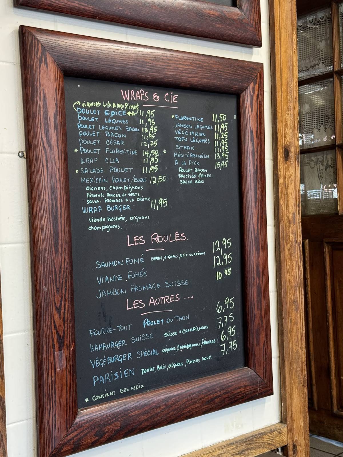 Menu de Restaurant Labelle