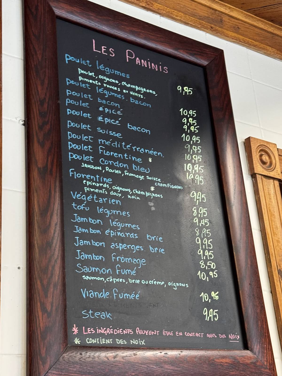 Menu de Restaurant Labelle