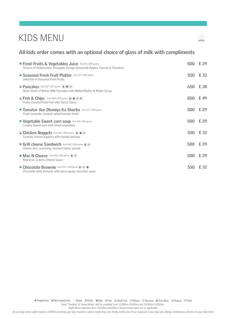 Latest Recipe menu