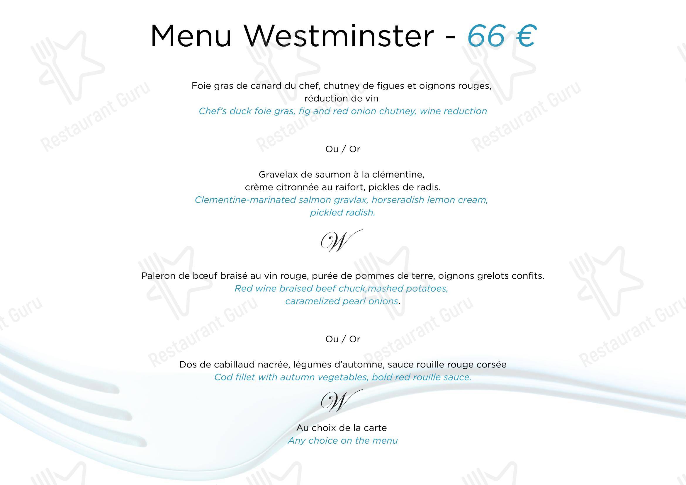 Menu pour Restaurant Le Duc - Nice - plats et boissons