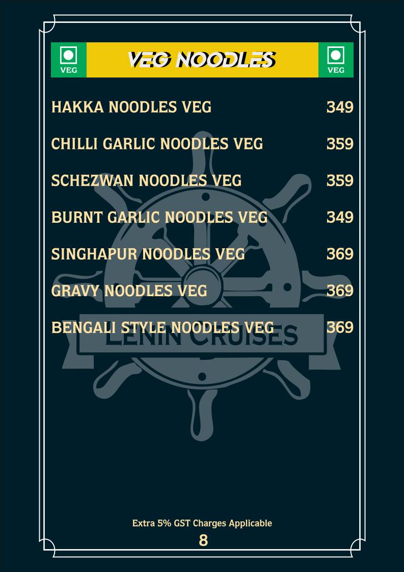 Lenin Cruises menu