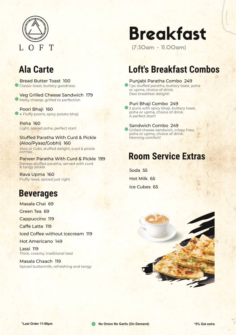 Loft Cafe - Top rated Restaurant in Mathura Pure veg with authentic North Indian & Italian menu