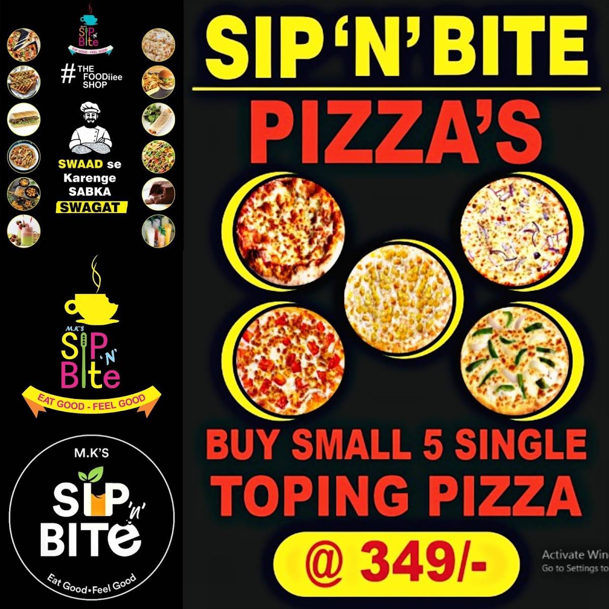 M.K's SIP 'N' BITE menu