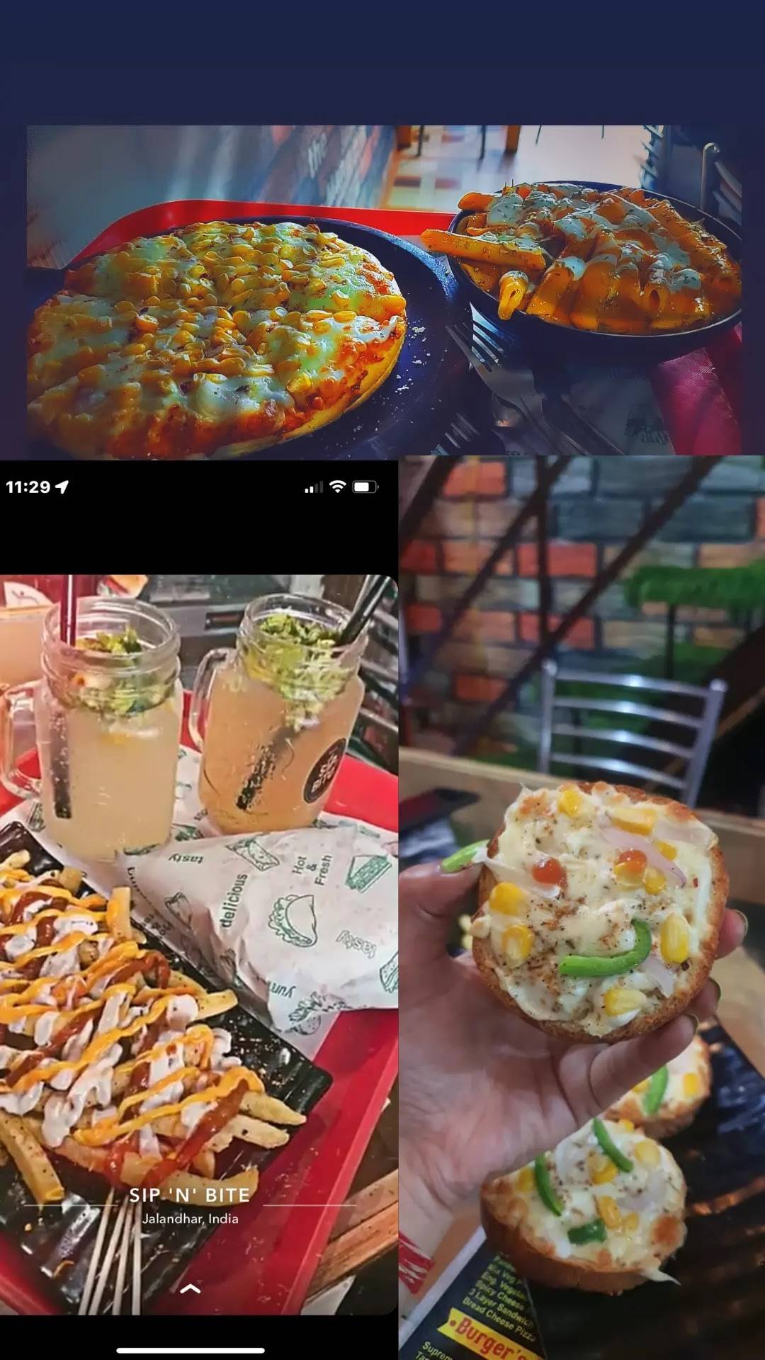 M.K's SIP 'N' BITE menu