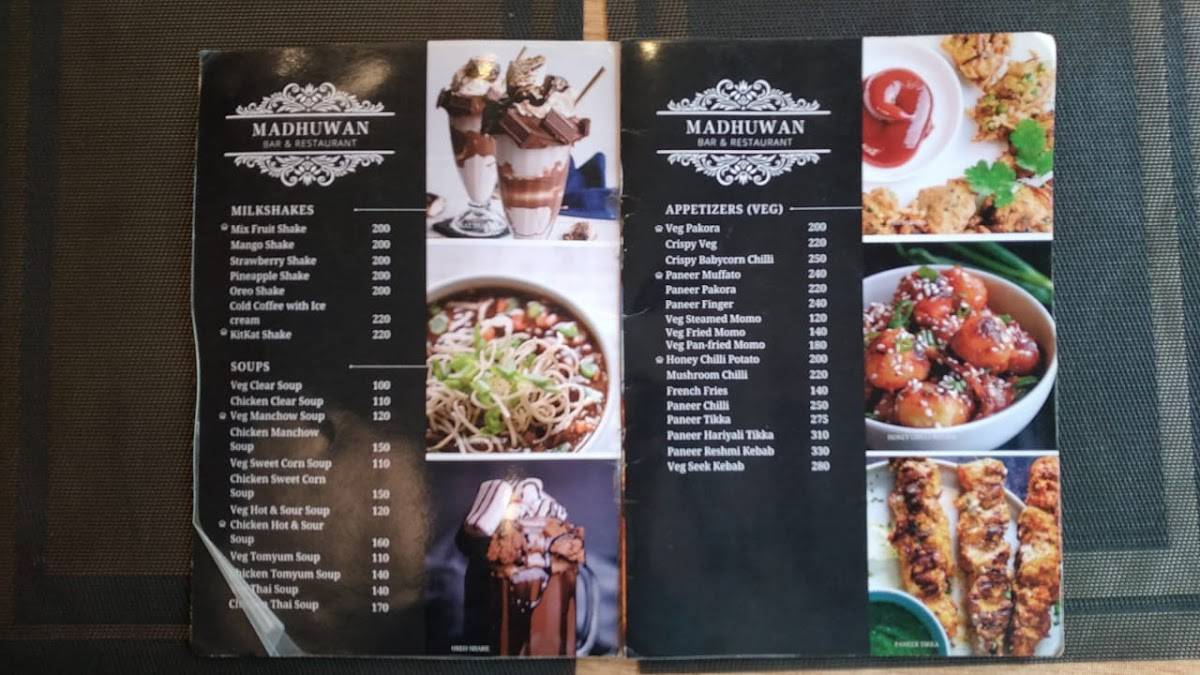 Madhuban Restaurant menu
