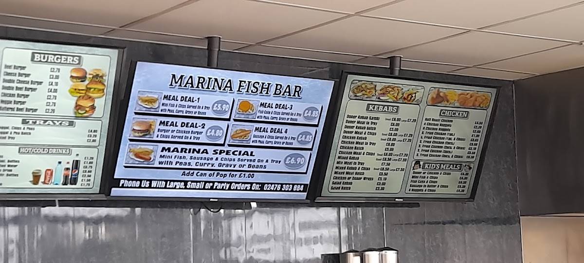 Menu At Marina Fish Bar Coventry 6 St James Ln menu-at-marina-fish-bar-coventry-6-st-james-ln