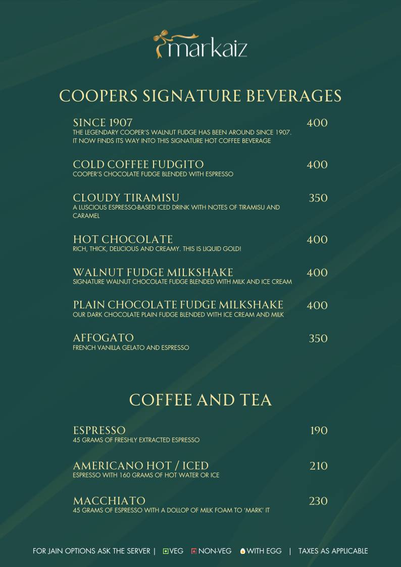 Markaiz menu
