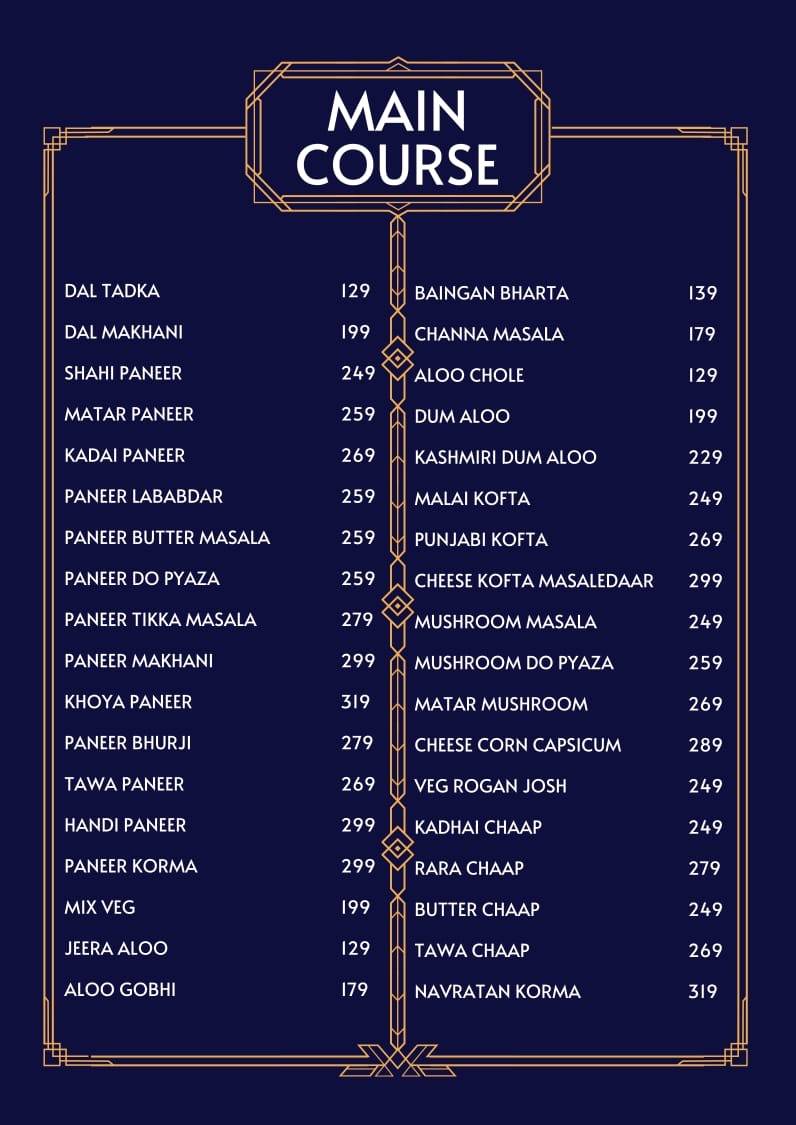 Masala Darbar menu