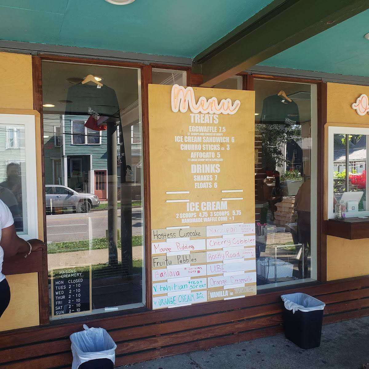 Menu at Mason's Creamery restaurant, Cleveland