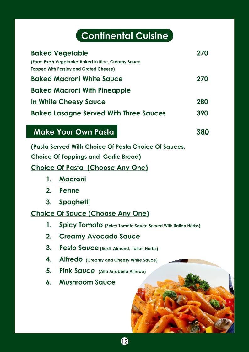 Multi Spice menu