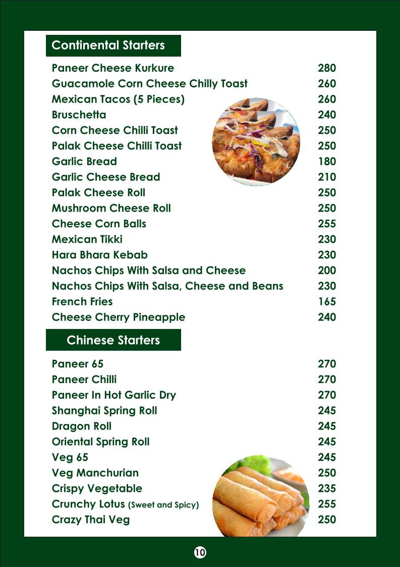 Multi Spice menu