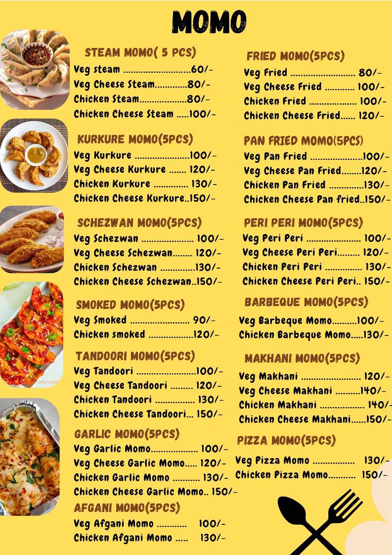 Nomfry Cafe menu