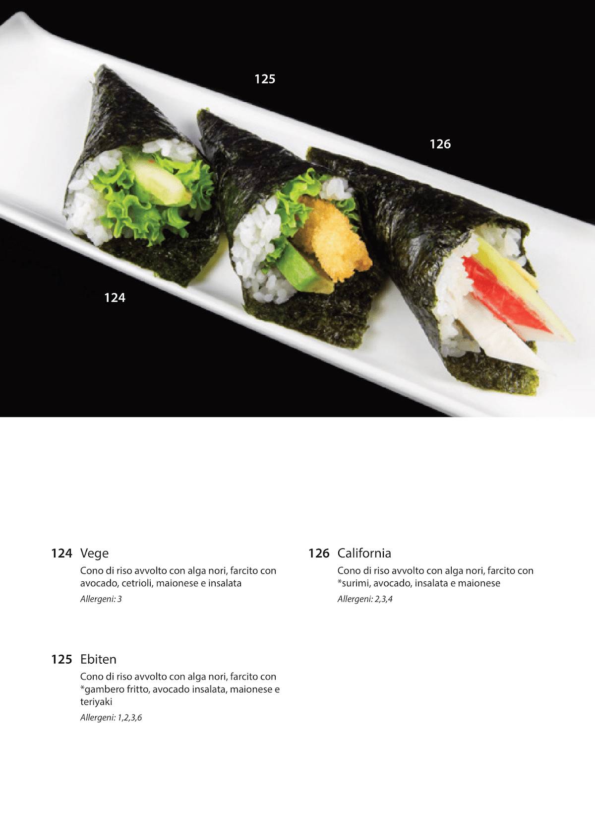 Menu di Osaka - Ristorante Fusion 