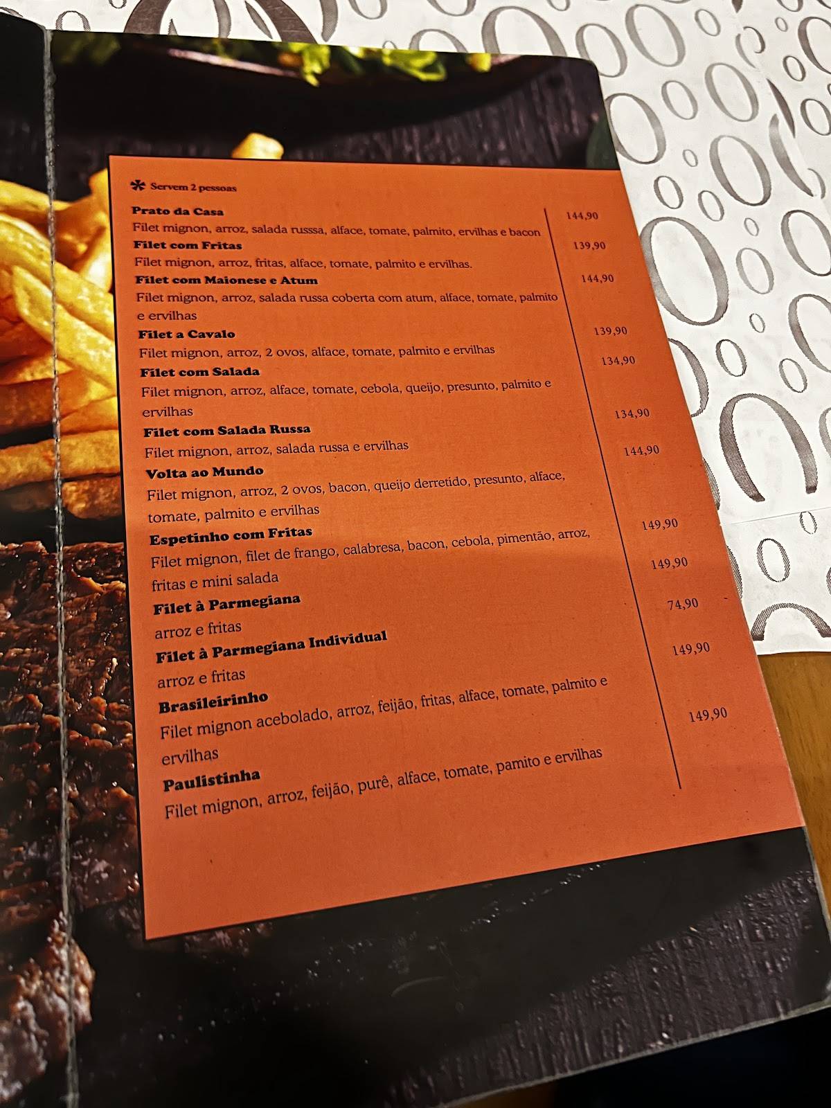 Osnir Hamburger cardápio