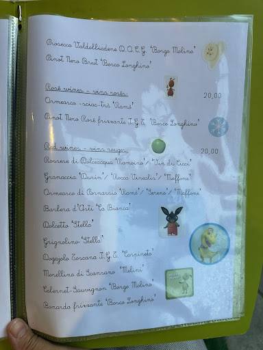 Menu di Osteria I Matetti 