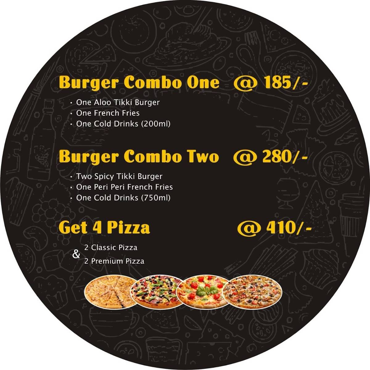 PIZZA BURST Bilimora menu