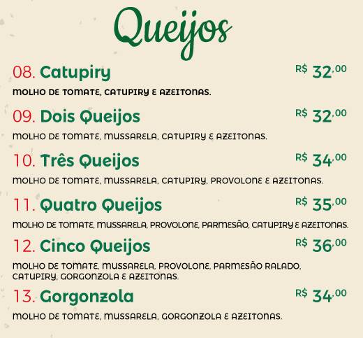 Padaria Portuguesa cardápio